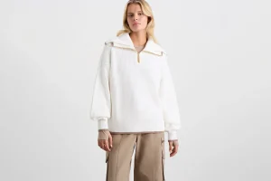 1/4 Zip Ribbed Knit Jumper 431