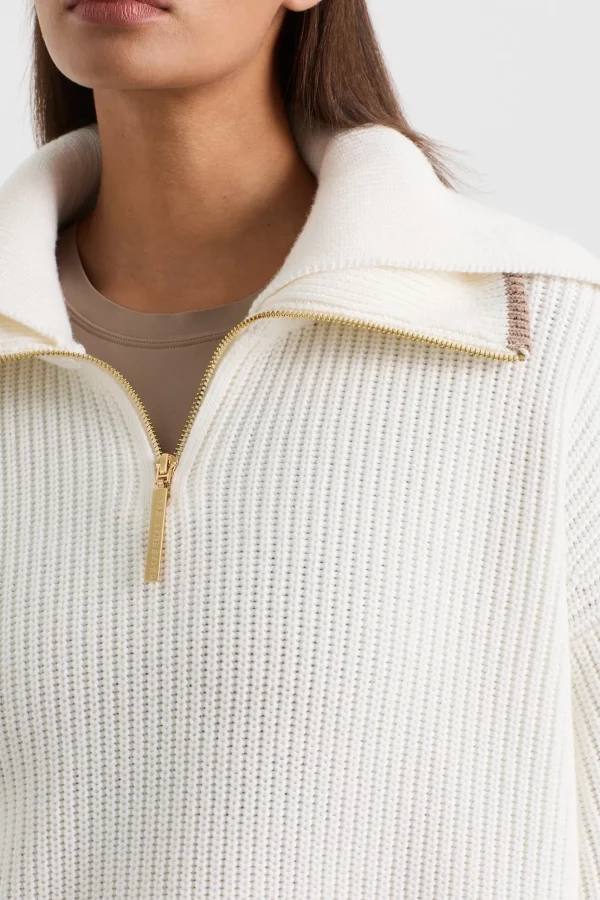 1/4 Zip Ribbed Knit Jumper 431